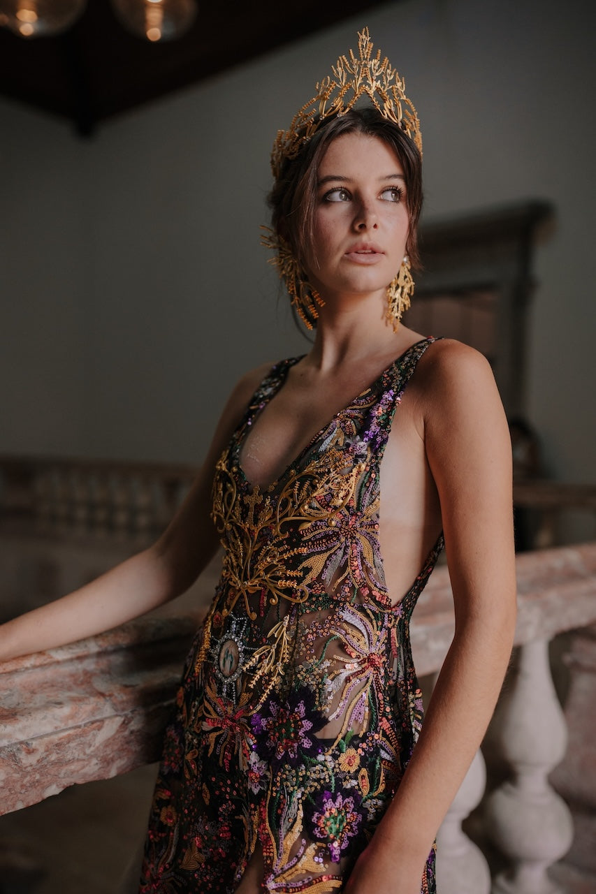 Coroa alta Queen Lavanda