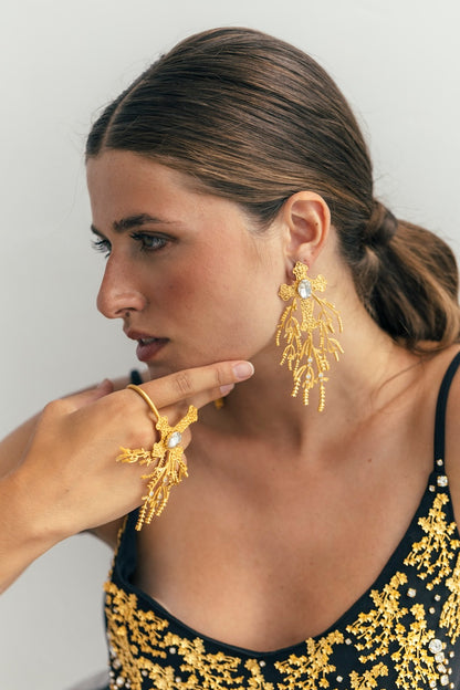 Pendientes Reina Lavanda