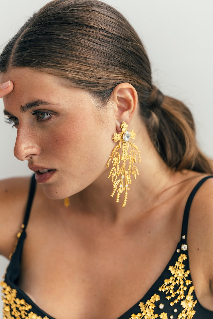 Pendientes Reina Lavanda