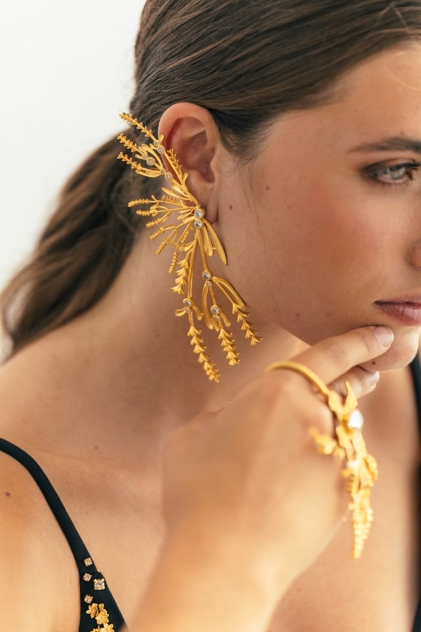Pendientes Reina Lavanda